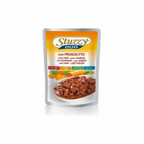 STUZZY Kousky se šunkou - mokré krmivo pro psy - 100 g