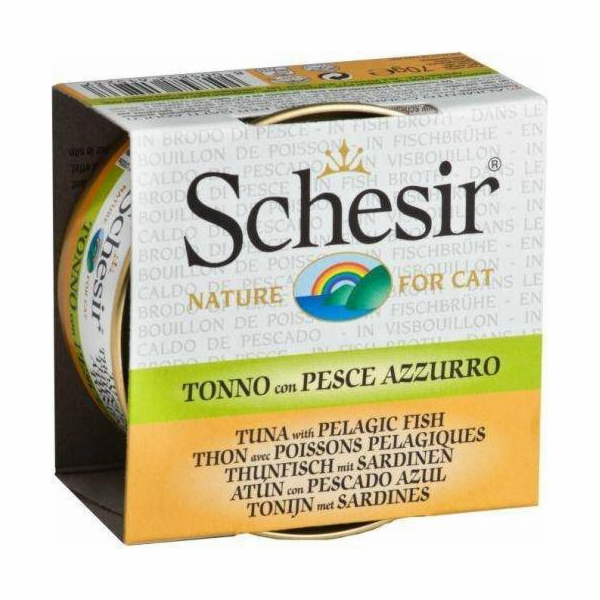 SCHESIR ve varném vývaru Tuňák se sardinkami - mokré krmi...