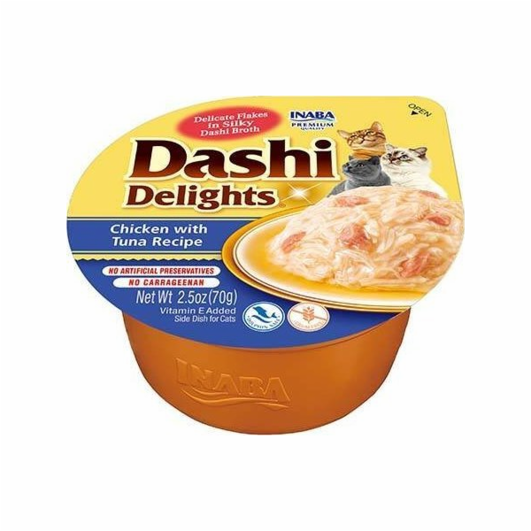 INABA Dashi Delights kuřecí bujón z tuňáka - kočičí pamls...