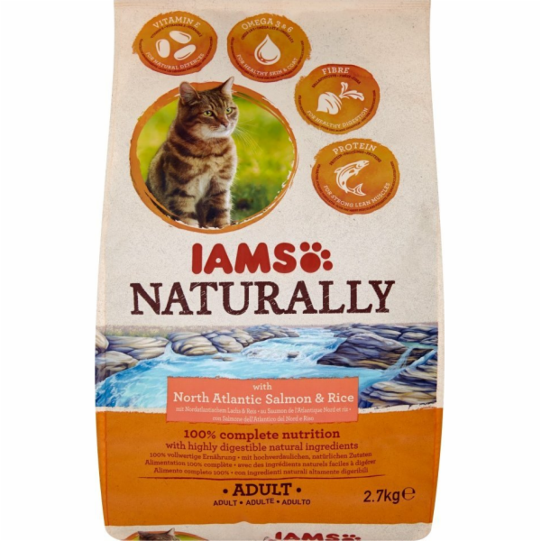 IAMS Naturally Adult severoatlantický losos & rýže - such...