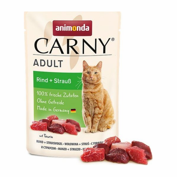 ANIMONDA Carny Adult Hovězí a pštros - mokré krmivo pro k...