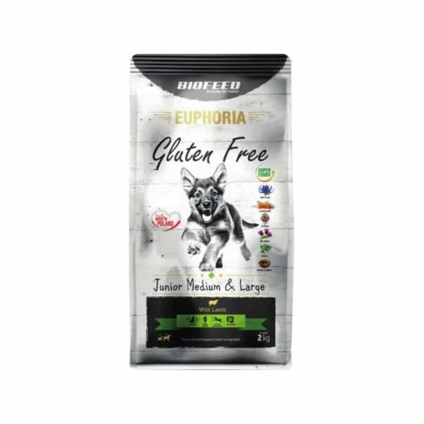 BIOFEED Euphoria Gluten Free Junior střední a velké jehně...