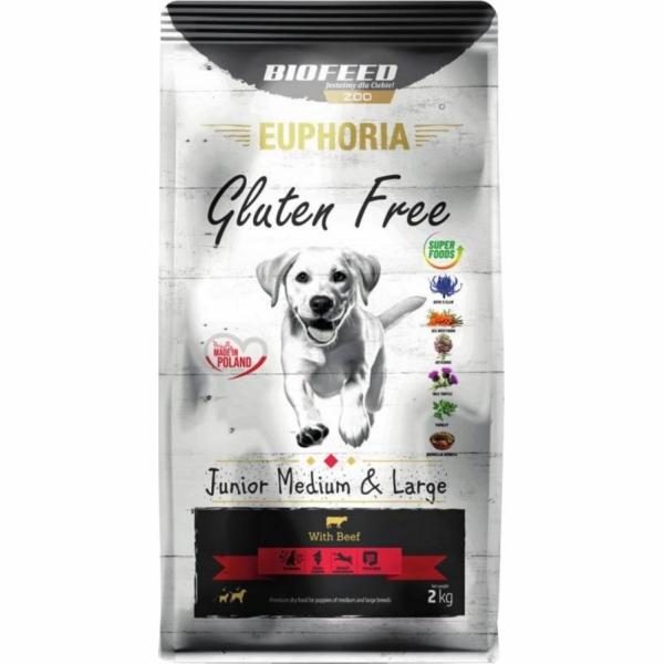 BIOFEED Euphoria Gluten Free Junior střední a velké hověz...