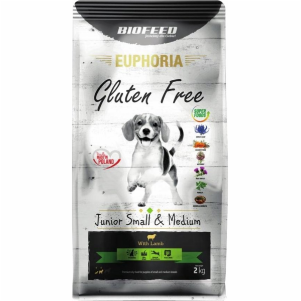 BIOFEED Euphoria Gluten Free Junior small & medium Lamb -...
