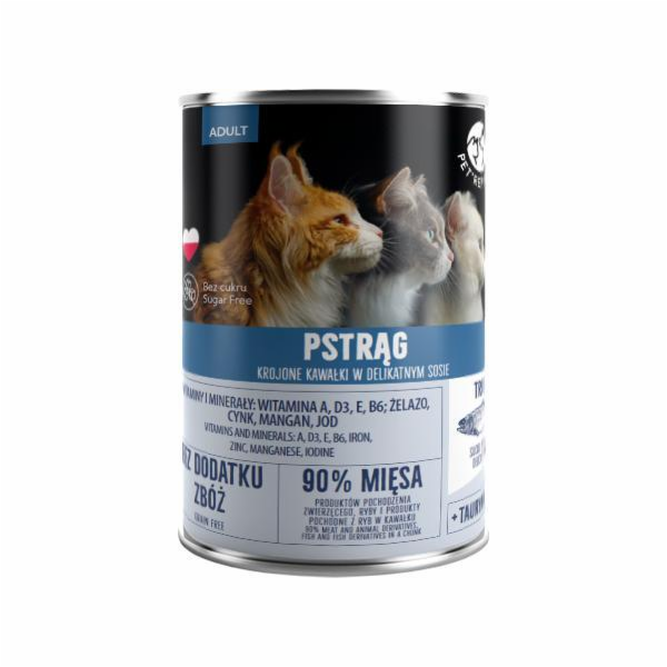PET REPUBLIC Adult Pstruh - mokré krmivo pro kočky - 400g