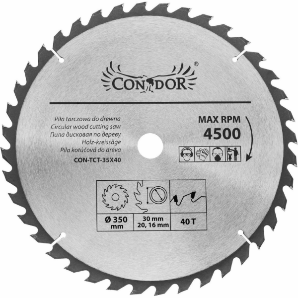 PILOVÝ KOTOUČ CONDOR 350 x 30 x 40 ZUBŮ