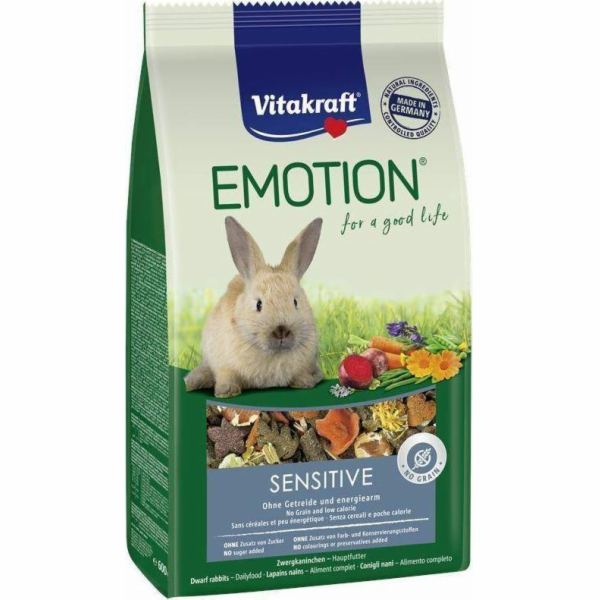 VITAKRAFT EMOTION Sensitive suché krmivo pro králíky - 600 g