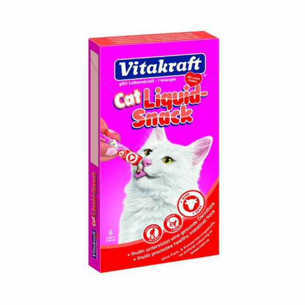 VITAKRAFT Cat Liquid-Snack with beef - pamlsek pro kočky ...