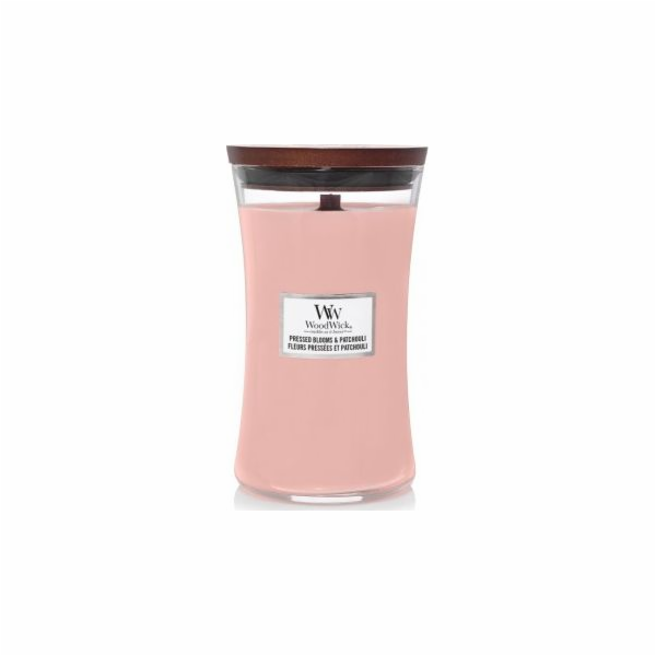 Svíčka oválná váza WoodWick, Drcené květy a pačuli, 609.5 g