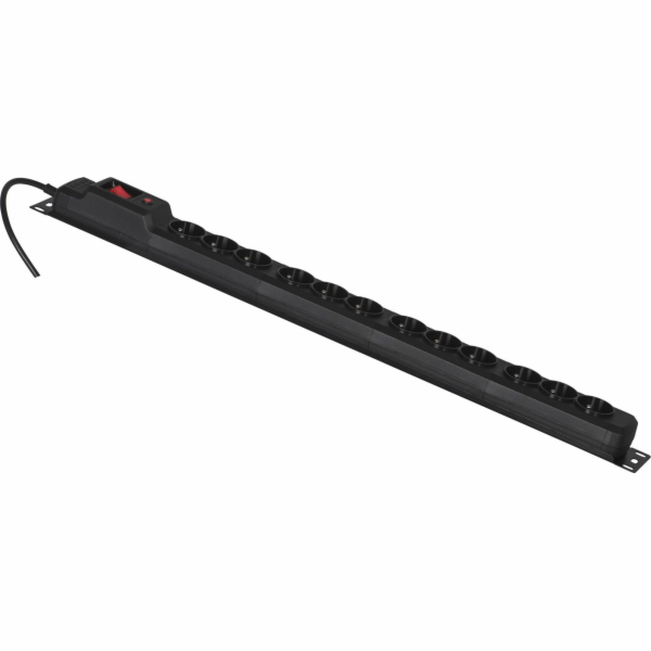 Activejet COMBO 12 zásuvková napájecí lišta 1,5m černá