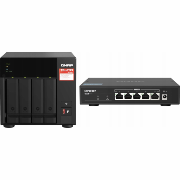 QNAP TS-473A-SW5T (TS-473A-8G + QSW-1105-5T)