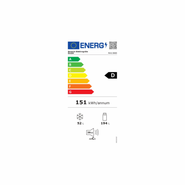 Kombinovaná lednice Severin, RKG 8985, retro, 246 L, LED ...