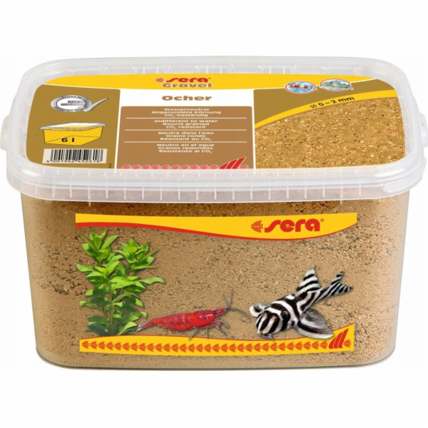 Sera akvarijní štěrk Gravel Ocher O 0 - 2 mm 6 l, okrová