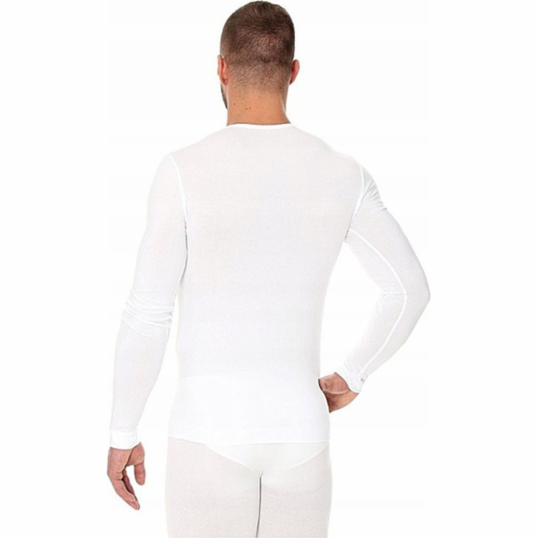 Brubeck LS01120A Pánské tričko s dlouhým rukávem, bílé XXL