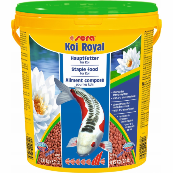 Sera Koi Royal Medium 21 l, granule - základní krmivo pro...
