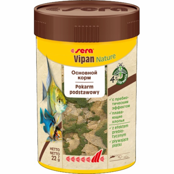 Sera Vipan Nature 100 ml, vločky - prémiové krmivo