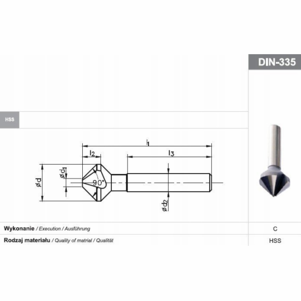 Fanar POGLEBIACZ DIN 335-C 90*30 HSS