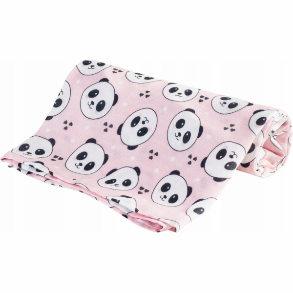 BOC0307-BAMBUSOVÁ PLENKA 75X75 PANDA RŮŽOVÁ