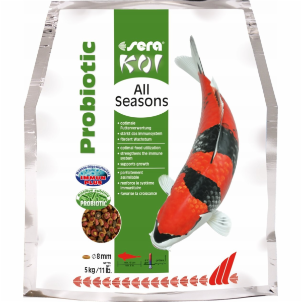 Sera Koi All Seasons Probiotic 5 kg - speciální krmivo
