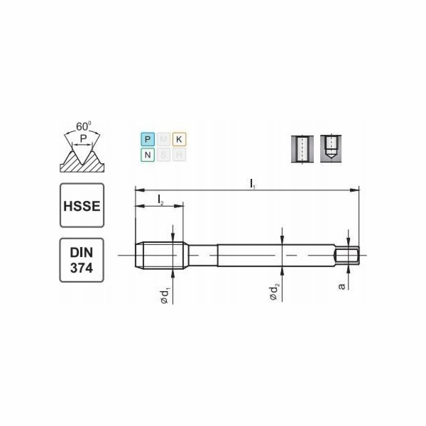 Fanar THREAD M20x1.5 DIN-374C (6H) HSSE 800