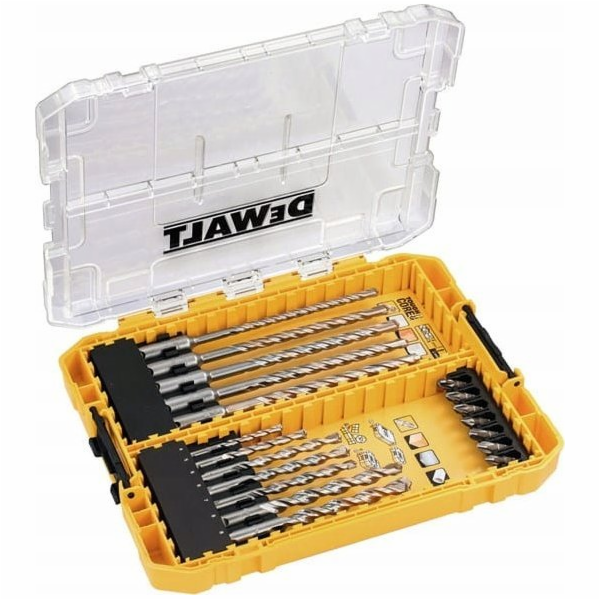 Dewalt vrták SDS+ EXTREME vrtáky 5-12mm + bity 19ks, T.CASE