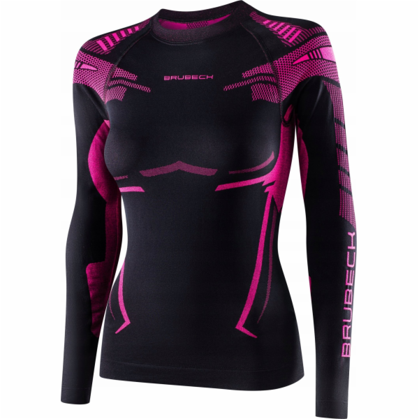 Brubeck LS15690 Dámská mikina DRY černá/fuchsiová L