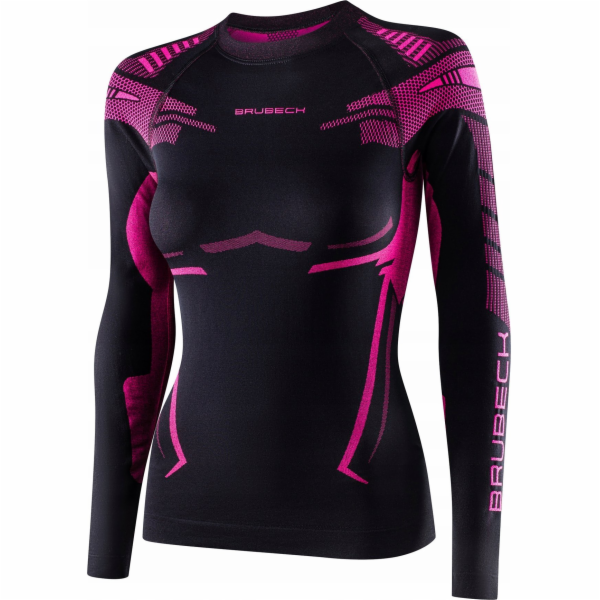 Brubeck LS15690 Dámská mikina DRY černá/fuchsiová M