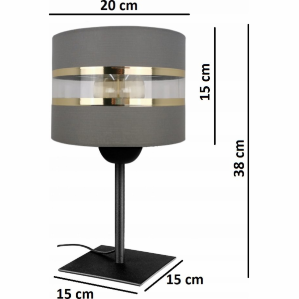 Stolní lampa GTV Stolní lampa RIO, E27, max. 40W, 220-240...
