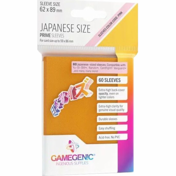 Gamegenic: japonské rukávy velikosti Prime (62x89 mm) 60 ...