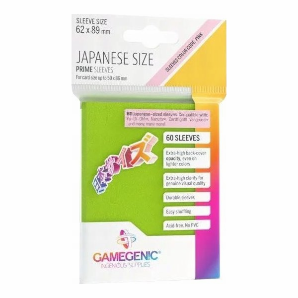 Gamegenic : japonské rukávy velikosti Prime (62x89 mm) 60...