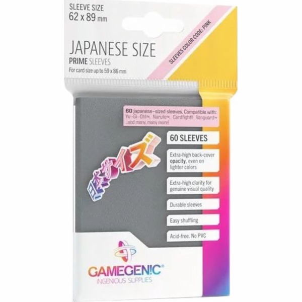 Gamegenic : japonské rukávy velikosti Prime (62x89 mm) 60...