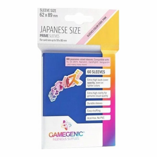 Gamegenic : japonské rukávy velikosti Prime (62x89 mm) 60...