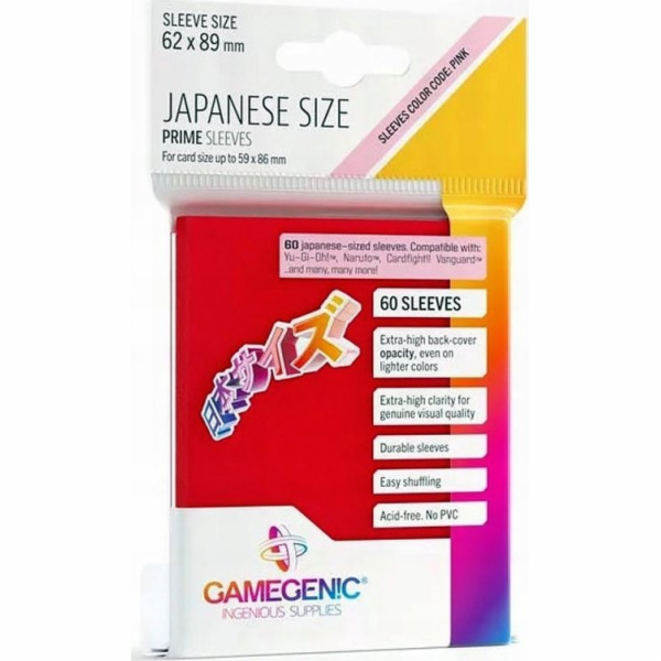Gamegenic : japonské rukávy velikosti Prime (62x89 mm) 60...