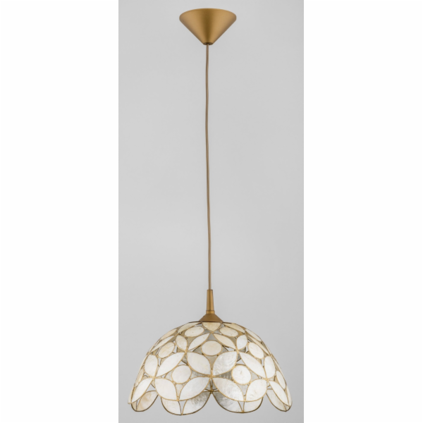 Alfa George 15034 závěsná lampa 1x60W E27 zlatá/perleť