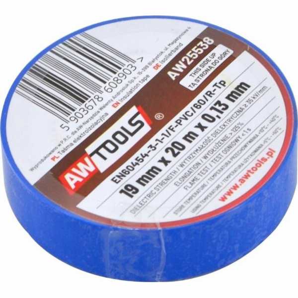 AWTools IZOLAČNÍ PÁSKA 15mm x 20m MODRÁ