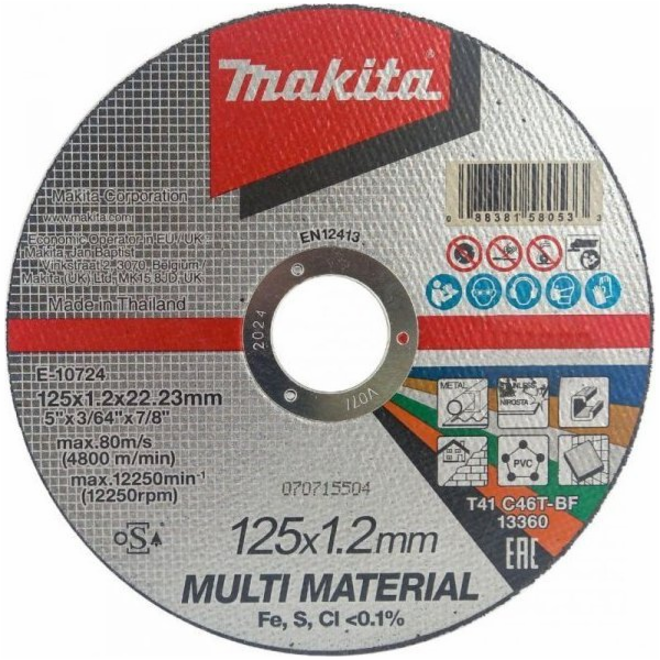 Makita E-10724 řezný kotouč 125x1.2x22.23 multi materiál