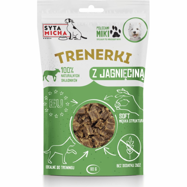 SYTA MICHA Trenažéry s jehněčím pro psy - pamlsek - 80 g