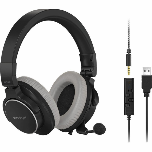 Behringer BH470U - studiová sluchátka s mikrofonem a přip...