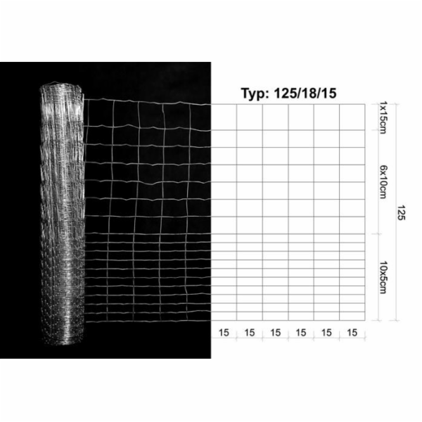 Lesní síť Garden Center, 125/18/15 L, 25m