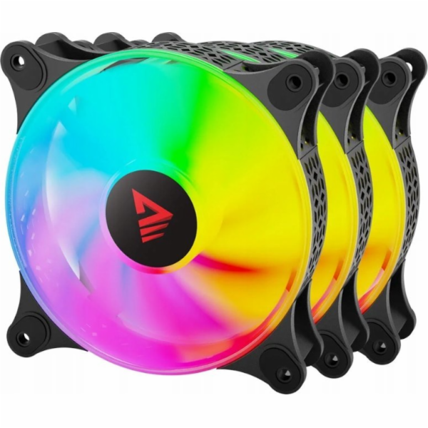 Sada 3 ks ARGB SAVIO BLAST FAN SET 3 x 120 mm 3-pin 5V 4-...