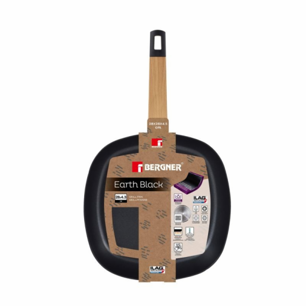 Pánev grilovací s nepřilnavým povrchem 28 cm Earth Black ...