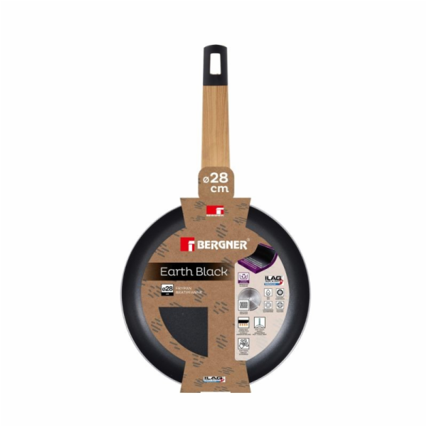 Pánev s nepřilnavým povrchem 28 cm Earth Black BG-34624-BK
