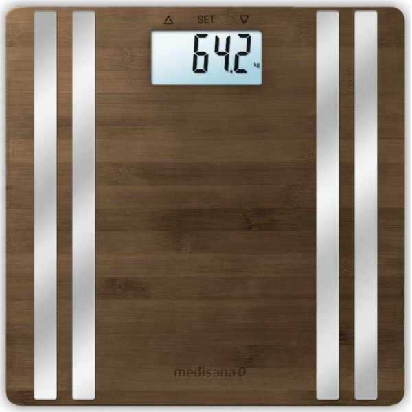 Medisana BS 552 Obdélník Bamboo, Stříbrná Elektronická os...