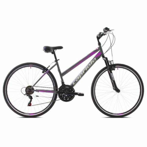 Trekové jízdní kolo Capriolo SUNRISE L 28"/18HT silver-pink