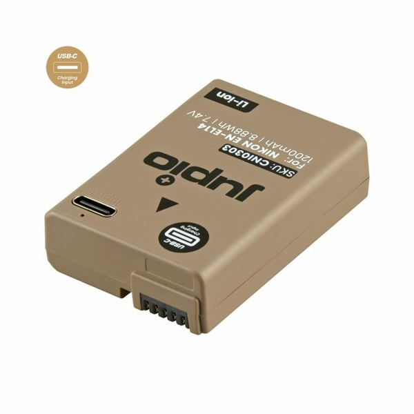 Baterie Jupio EN-EL14A *ULTRA C* 1200mAh s USB-C vstupem ...