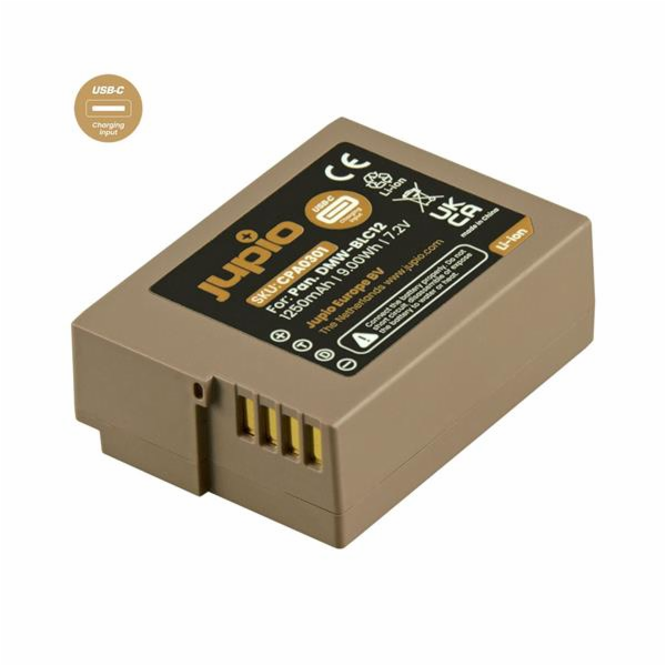 Baterie Jupio DMW-BLC12 *ULTRA C* 1250mAh s USB-C vstupem...