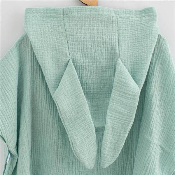 Dětské mušelínové pončo New Baby Feeling mint 80 cm Vel.M