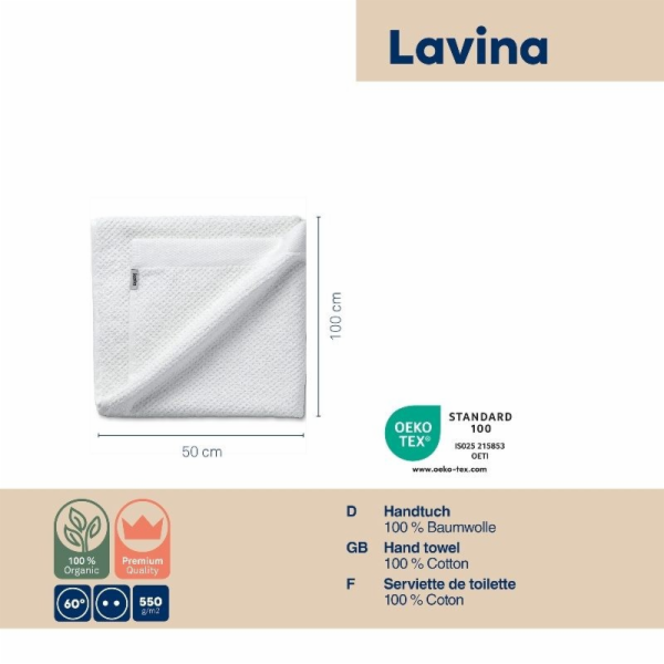 Ručník Lavinia 100% bavlna bílá 50 x100cm KL-23930