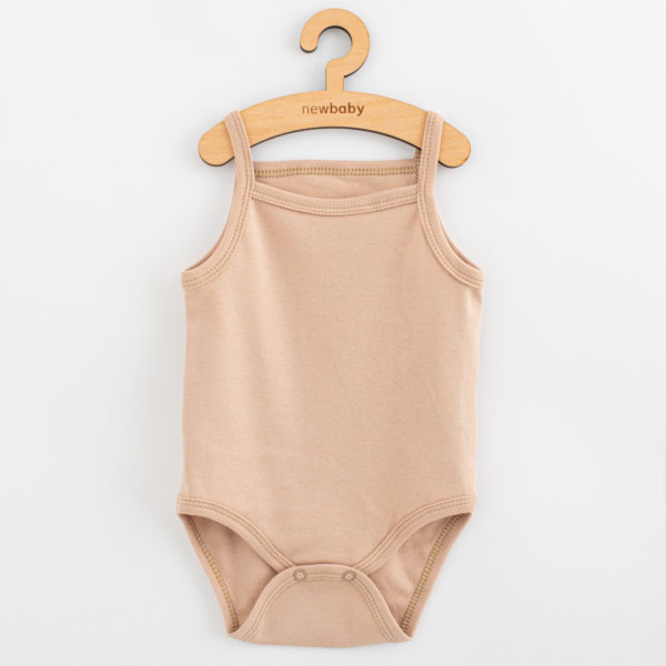 Kojenecké body bez rukávů New Baby Classic II světle béžo...