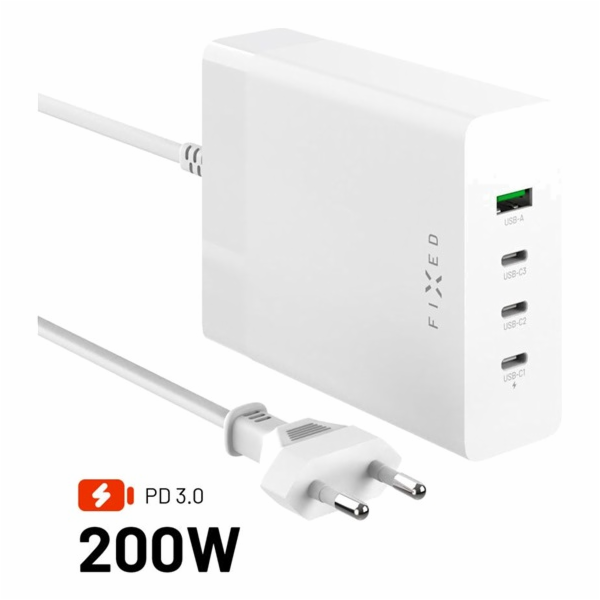 Fixed 3xUSB-C USB 200W FIXCG200-3C1A-WH